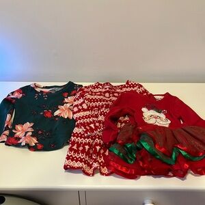 Gently Used Bundle of 3 Holiday Dresses and top